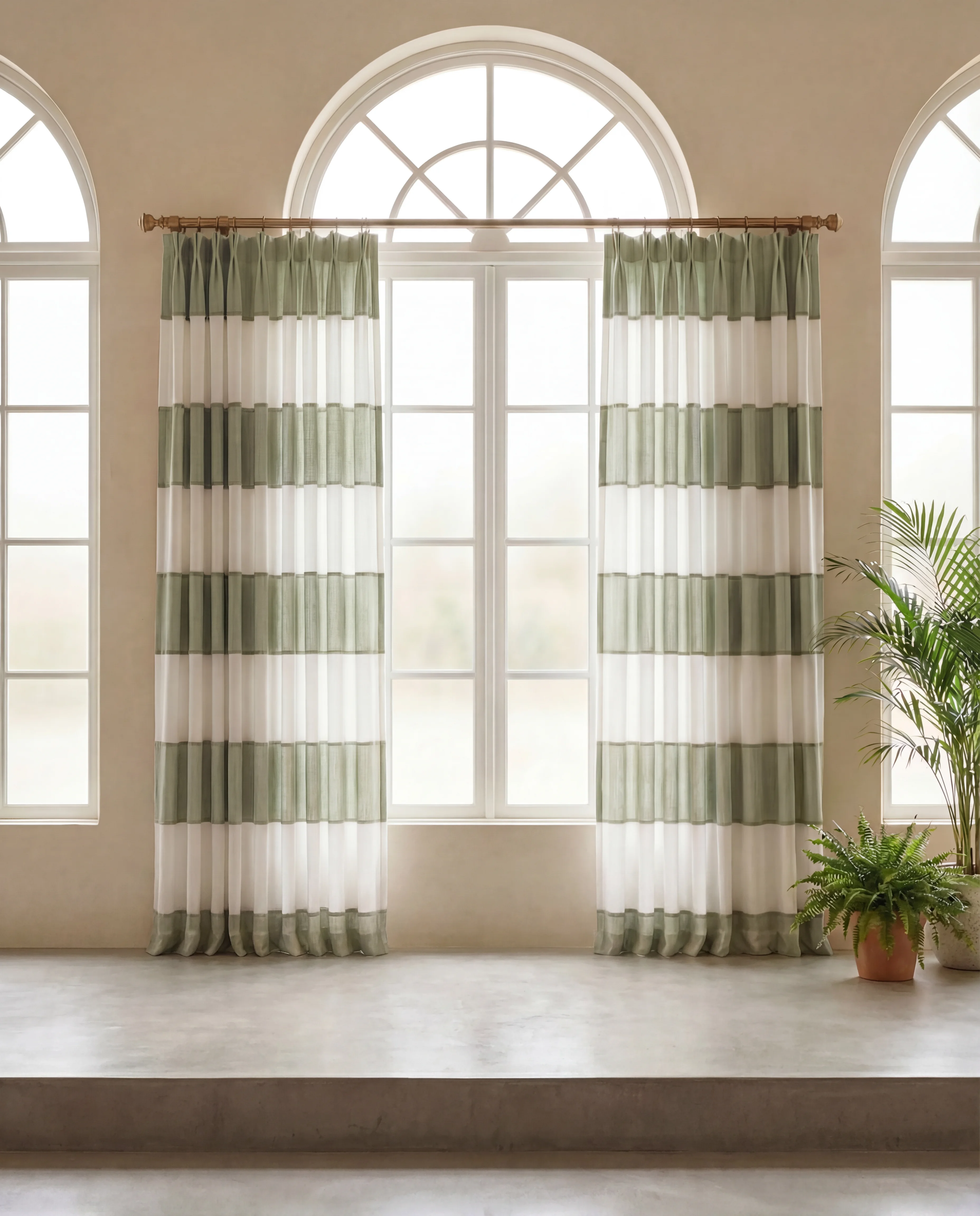 Green Stripe Curtains