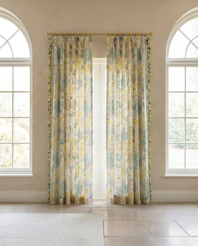 Side Panels Pinch Pleated