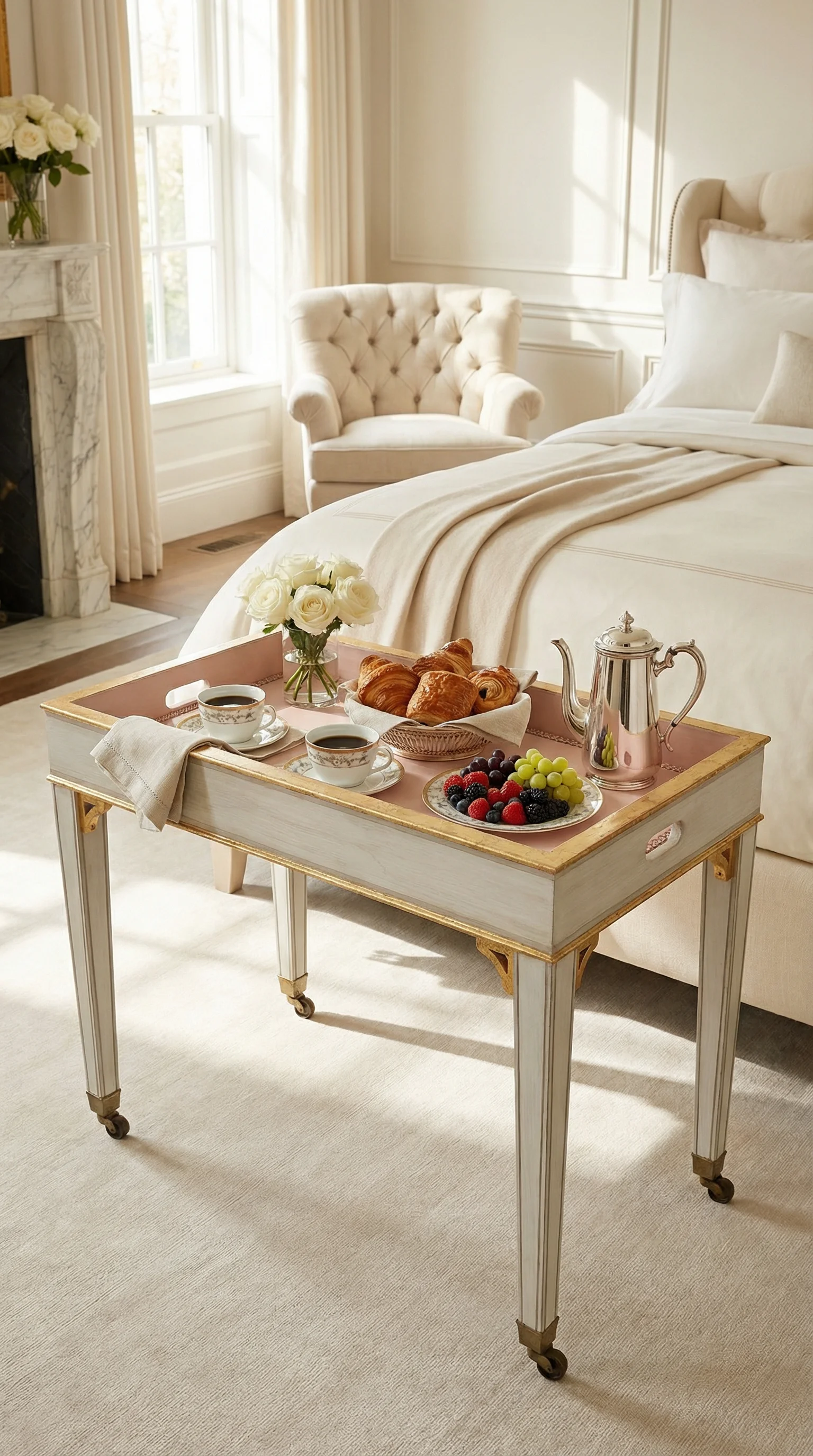 White-Serving-Table